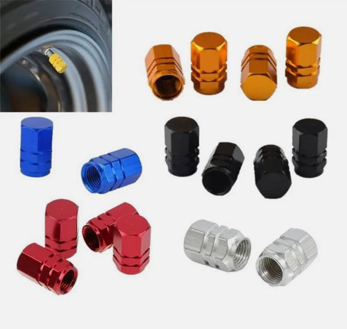 Tyre valve dust caps - tyre, hex