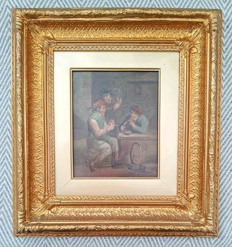 18thc georgian antique oil - 18thc.,