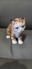 Vintage Melba Ware Ginger and Brown Cat / Kitten Ornament Figurine
