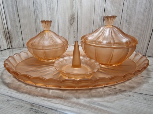 Vintage piece peach glass - vintage,
