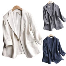 Suit Coat Linen Blazer Thin
