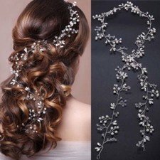 Pearls wedding hair vine - pearls,