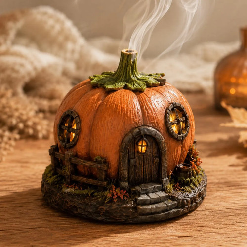 Pumpkin house backflow incense - house,