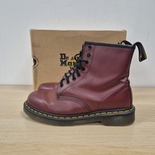 Dr Martens 1460 Classic Red Cherry Ankle Boots Smooth Leather Size Uk 7 Eu 41