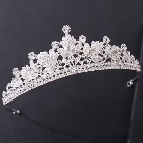 Wedding tiara silver crystal - silver,