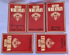 Dennis Wheatley 5 Book Bundle 1972 inc Satanist, Devil Rides Out 
