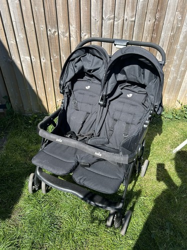 Black joie double pram - joie,