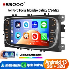 Carplay 32G 7" Android 13 Car Stereo GPS RDS Head Unit For Ford Focus MK2 C-Max