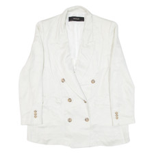 ZARA Basic Womens Blazer Jacket Grey Linen M