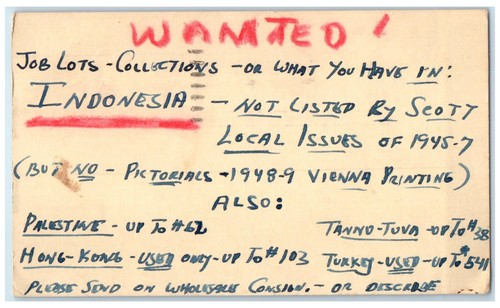 1956 wanted job lots - 1956,