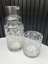 Quality Etched Glass Bedside