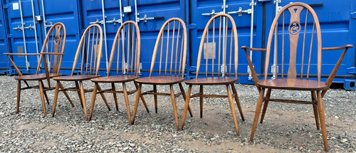 Ercol quaker dining chairs - 6,