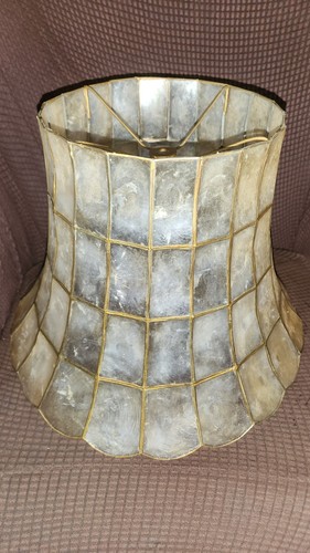Vintage capiz shell - shell, lamp