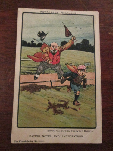 Newspaper headlines postcard - newspaper,