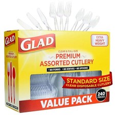 Glad 240 Count Clear Plastic
