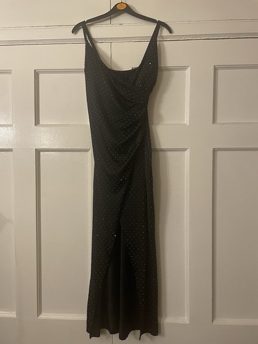Black sparkly midi dress - sparkly,
