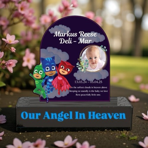 Masks grave marker on - masks, a