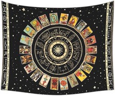 Tarot Card Tapestry Wheel of