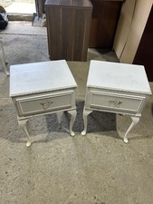 OLYMPUS FRENCH LOUIS STYLE CREAM & GOLD PAIR OF BEDSIDE CABINETS Great Condition