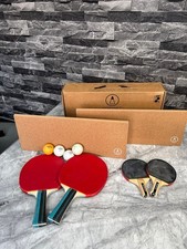 Corknet Kitchen Table Tennis Set with 4 Paddles Dunlop and Ping Pong Balls Boxed