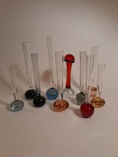 Vintage 60s 70s Glass Bud Vase Controlled Bubble Collection Bundle