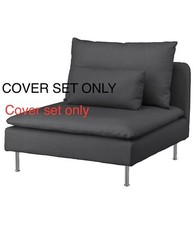 IKEA SODERHAMN COVER SET  for 1-seat section, Fridtuna dark grey