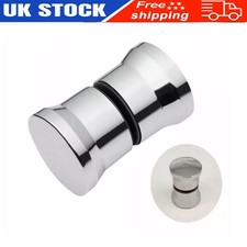 Aluminum Shower Screen Round Door Handle Chrome Door Knob Replacement