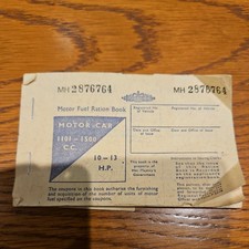  Unused Vintage Petrol Motor Fuel Ration Book