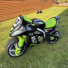 Foot to Floor Motorbike Kawasaki 4-7 years kids push bike  