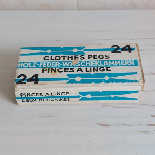 Vintage wooden clothes pegs - wooden,