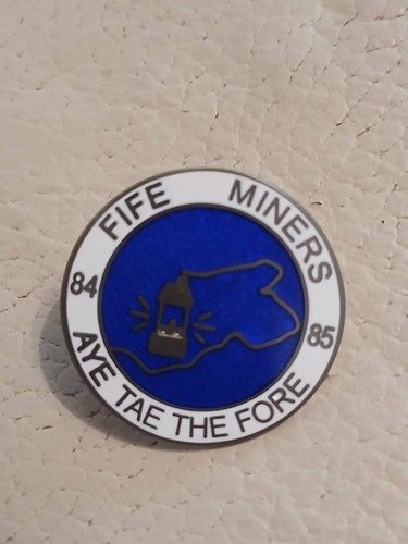 Miners strike badge - strike,