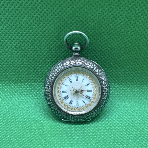 Sterling silver antique pocket - silver,