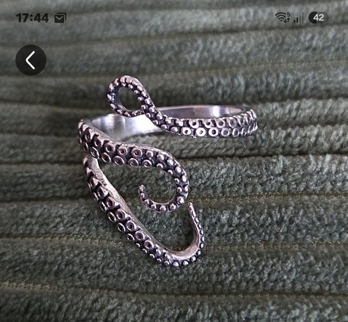 Handcrafted silver octopus - handcrafted,