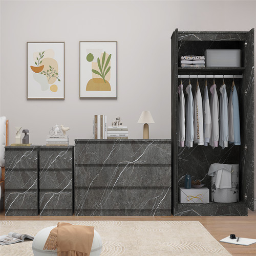 Zita door wardrobe set - 2, grey