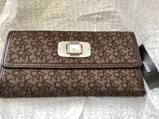 DKNY Donna Karan brown logo purse/wallet new in box
