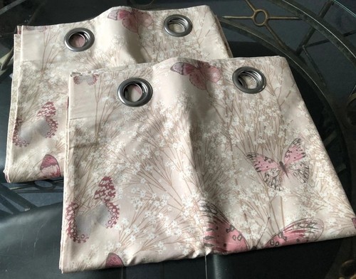 Dunelm pink beige butterfly