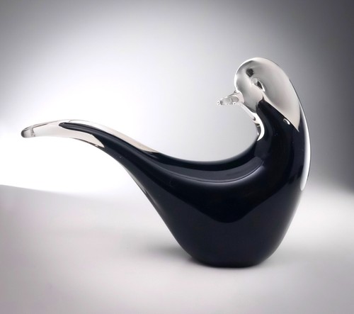 Blown sommerso glass - sommerso, black