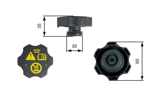 Gates rc249 cap coolant - cap,,