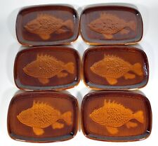 VINTAGE ST CLEMENT POTTERY FRANCE 1304 FISH PLATTER PLATE 29cm c1970