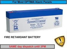 Genuine FIRE RETARDANT 12V 2.1Ah (2.3Ah) Battery for Most Optima Alarm Panels