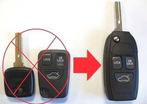 Button flip key - button, fob