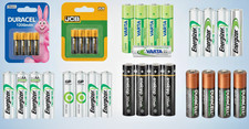 4 x ALL BRANDS AA Rechargeable Batteries 1300MAH 2000MAH 2600MAH NiMH
