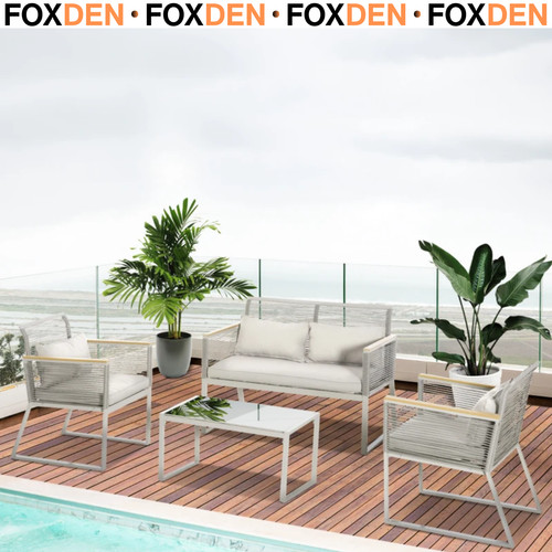 Rattan garden furniture set - garden,