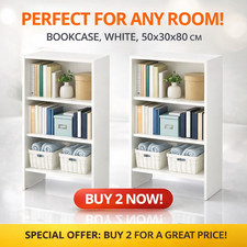 White Bookcase 50x30x80cm
