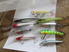 9 various large sea fishing rapala magnum style deep diving rattler lures
