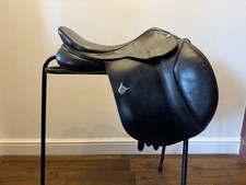 17” Bates CC Jump Saddle Adjustable Gullet Wide Black Leather