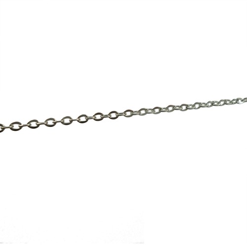 Platinum colour flat oval - flat,