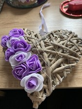 Wicker Hanging Hearts With