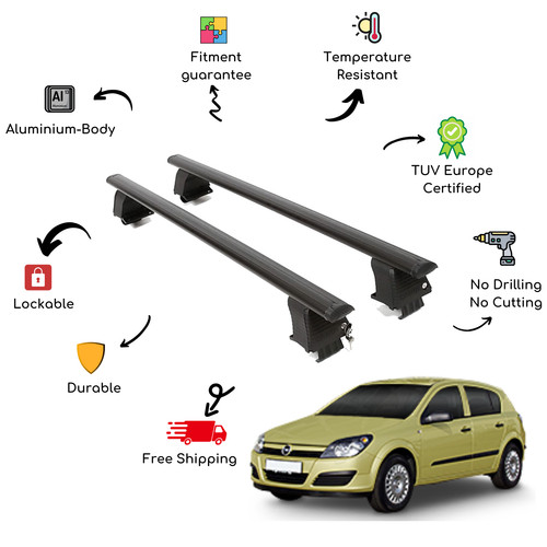 Bare roof rack cross bars - bare,