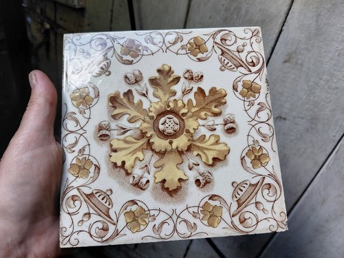 Old vintage tile acorns - vintage,